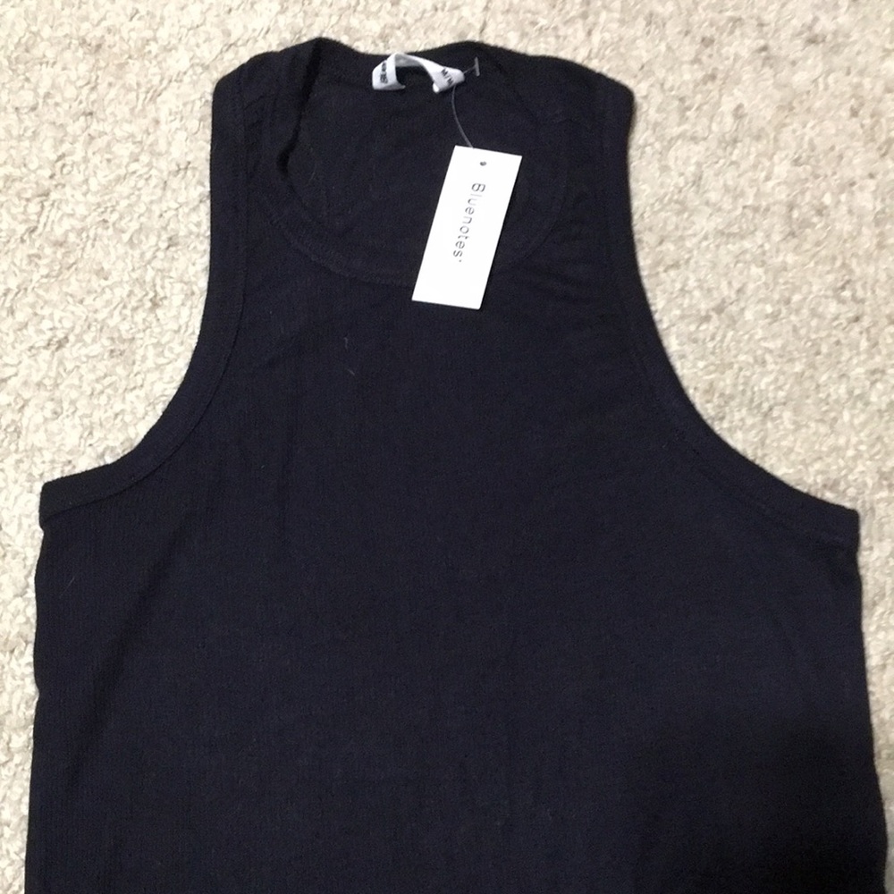 BRAND NEW Medium Black Bluenotes Cropped Tank Top.